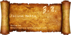 Zelina Netta névjegykártya